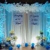 Backdrop sinh nhật vải voan xanh dương XV600