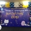 Backdrop trang trí sự kiện tất niên công ty cùng bong bóng XV651