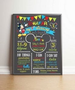 Phụ kiện sinh nhật chalkboard chuột Mickey XV666