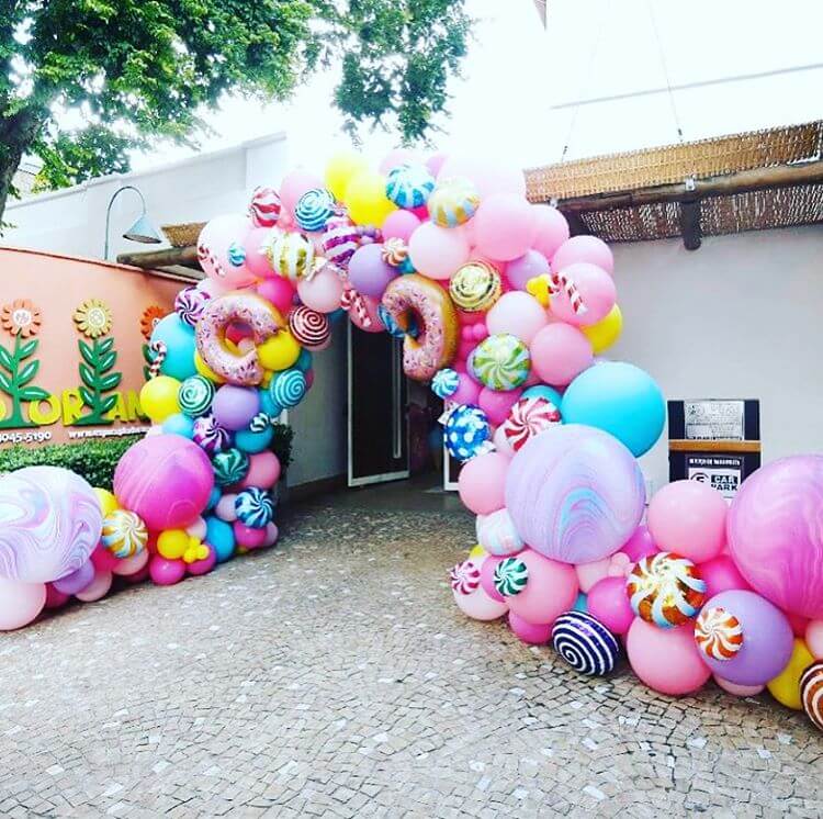 Cổng chào sinh nhật bong bóng bánh kẹo XV671