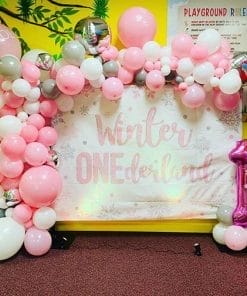 Backdrop sinh nhật bong bóng trang trí trong nhà XV681