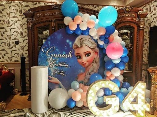 Backdrop sinh nhật Elsa trong Frozen XV691