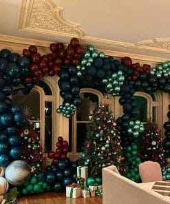 Trang trí noel tiểu cảnh bong bóng chrome đầy màu sắc XV689