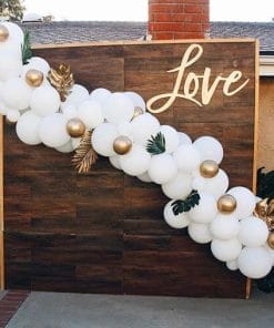 Backdrop cung dây bong bóng trang trí tiệc cưới sang trọng XV707