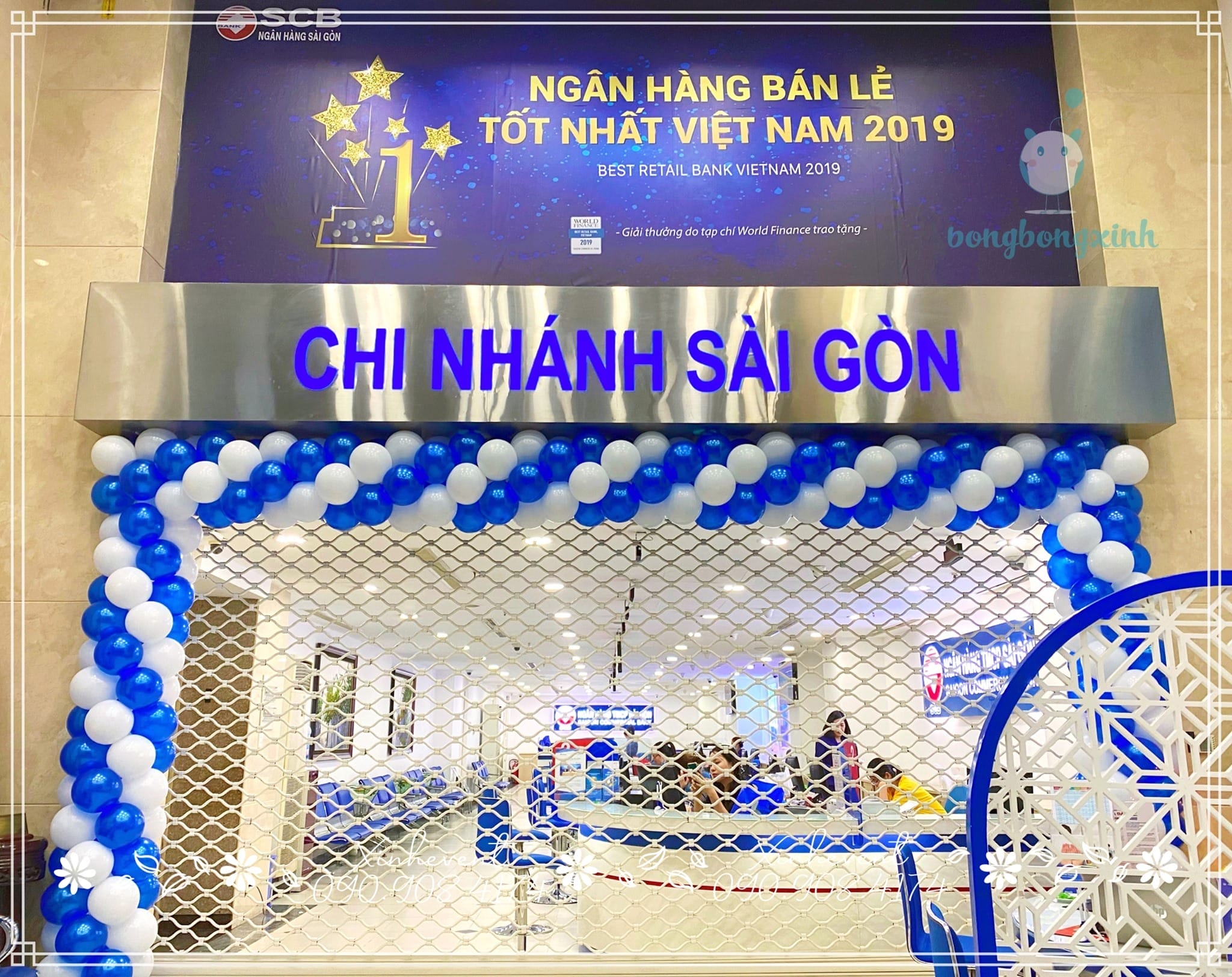 Trang trí khai trương ngân hàng SCB Sài Gòn