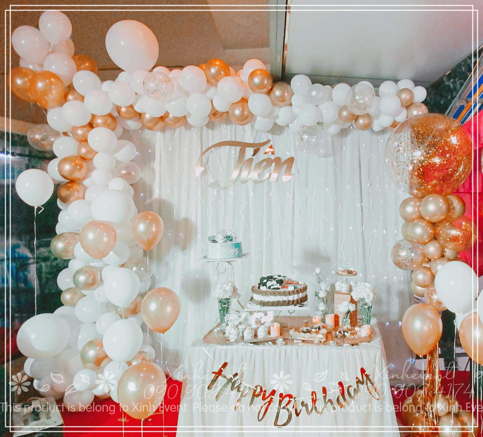 Trang trí sinh nhật Tiên 15-6 tại Gò Vấp