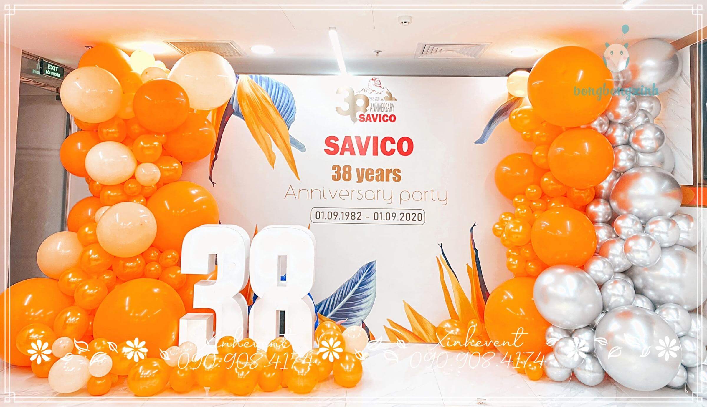 Trang trí sinh nhật 38 năm Savico