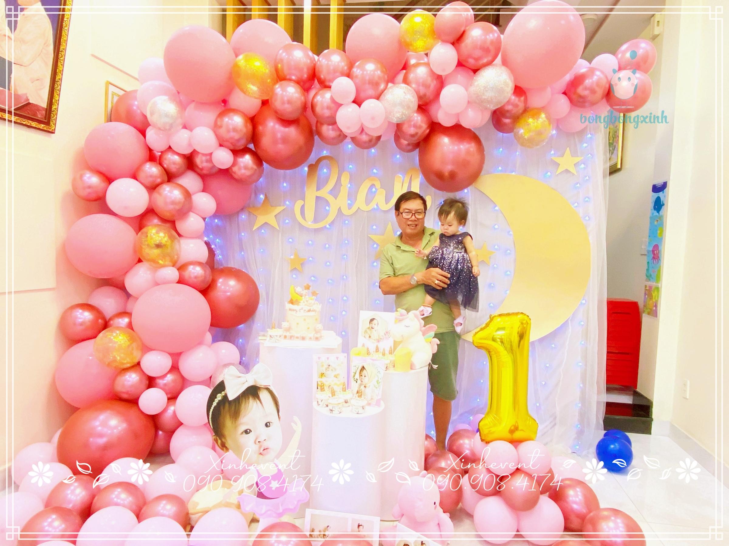 Trang trí sinh nhật bé Bian