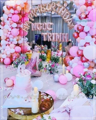 Trang trí sinh nhật chị Ngọc Trinh