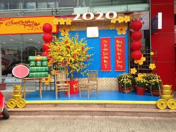 Gợi ý vài cách trang trí tết đẹp cho shop, quán cafe, nhà hàng,..